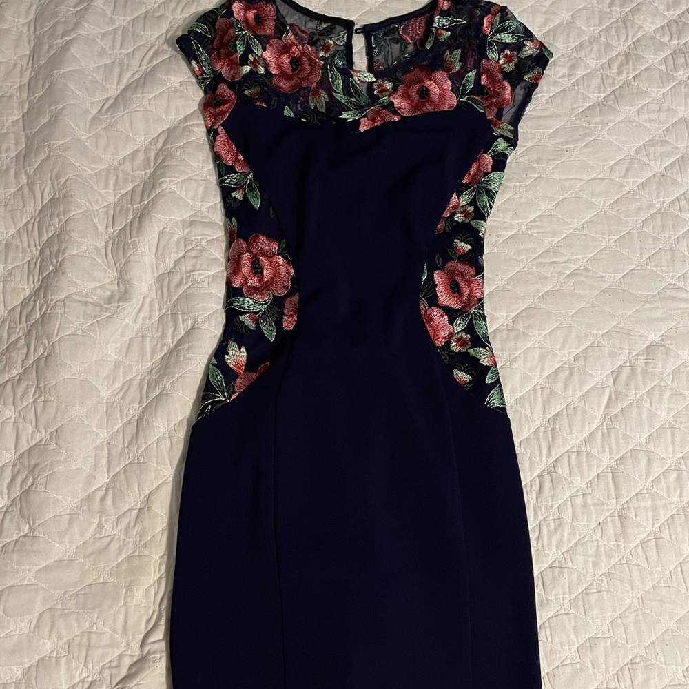 navy blue mini dress